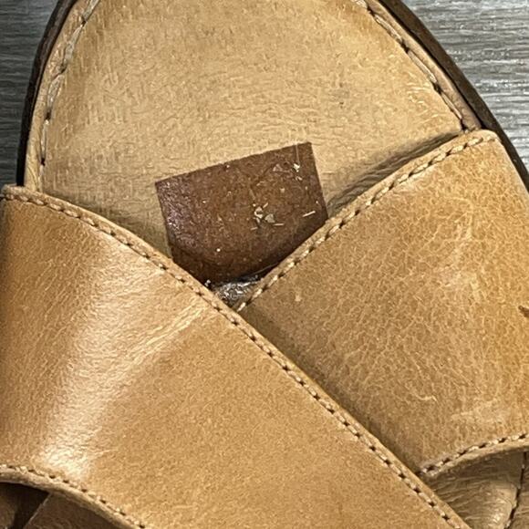 Born Woman’s Ashley Brown Leather Wedge Sandals Size 8 - Picture 8 of 10